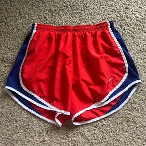 Nike Red, White, and Blue Tempo Dri-FIT Running Shorts